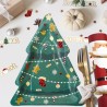 6 ASSIETTES SAPIN DE NOEL 15 X 24 CM 