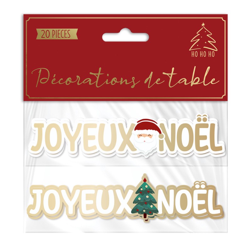 DECORATION DE TABLE CONFETTIS JOYEUX NOEL 20 PIECES DECORATION DE TABLE CONFETTIS JOYEUX NOEL 20 PIECES