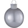 BALLON METALLIQUE  BOULE DE NOEL ORBZ XL  ARGENT 38 X 50 CM 