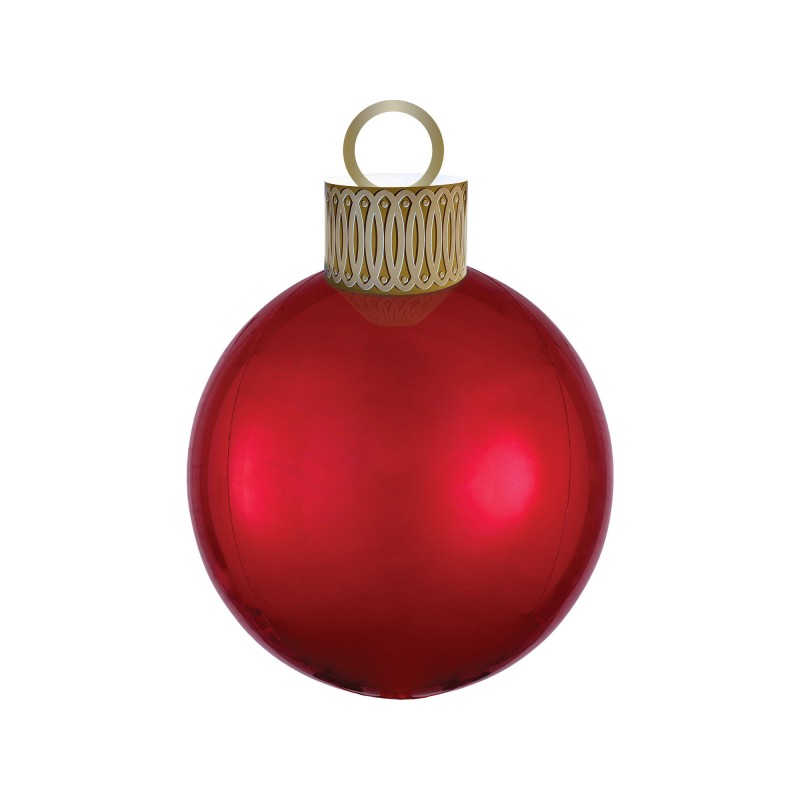 BALLON METALLIQUE BOULE DE NOEL ORBZ XL ROUGE 38 X 50 CM BALLON METALLIQUE BOULE DE NOEL ORBZ XL ROUGE 38 X 50 CM