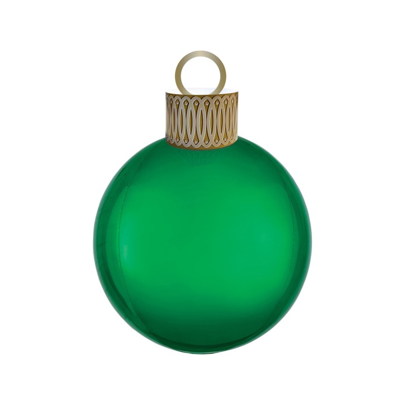 BALLON METALLIQUE BOULE DE NOEL ORBZ XL VERT 38 X 50 CM BALLON METALLIQUE BOULE DE NOEL ORBZ XL VERT 38 X 50 CM