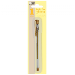 STYLO GEL PAILLETE OR