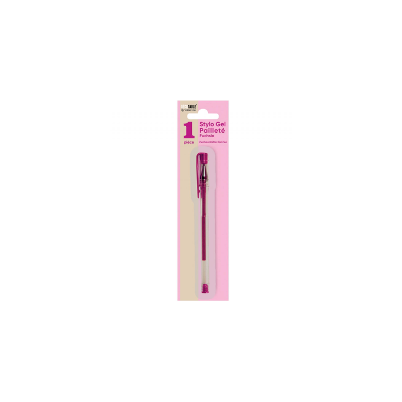 STYLO GEL PAILLETE FUCHSIA