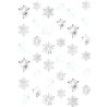 DECORATION GUIRLANDE FLOCON DE NEIGES ARGENT ET BLEU 2.13 M 