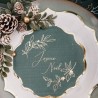 16 SERVIETTES VERT SAPIN + OR JOYEUX NOEL THEME NOEL 33 X 33 CM