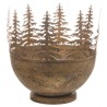 DECORATION DE NOEL COUPELLE MAJESTIC OR AVEC SAPINS DECOUPES