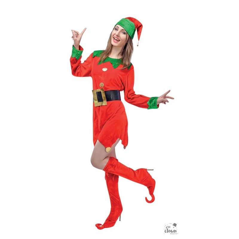 DEGUISEMENT ROBE FEMME LUTIN TAILLE S-M DEGUISEMENT ROBE FEMME LUTIN TAILLE S-M