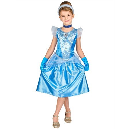 DEGUISEMENT FILLE PRINCESSE CENDRILLON CLASSIQUE TAILLE 5-6 ANS 