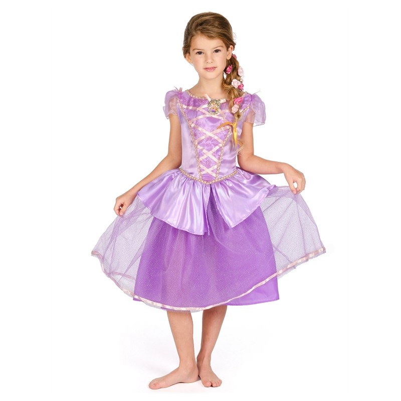 DEGUISEMENT FILLE PRINCESSE RAIPONCE DE LUXE TAILLE 5-6 ANS 