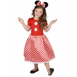 DEGUISEMENT SOURIS FILLE MINNIE ROUGE TAILLE 3-4 ANS 