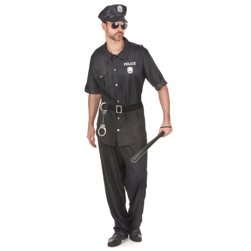 DEGUISEMENT POLICIER NOIR TAILLE L