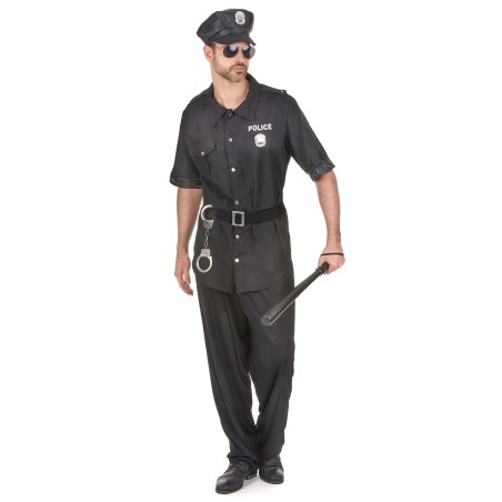 DEGUISEMENT POLICIER NOIR TAILLE L