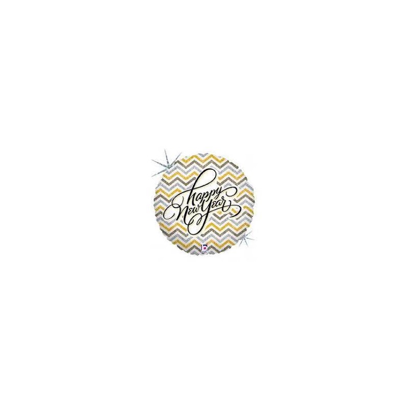 BALLON METALLIQUE HAPPY NEW YEAR 46CM HOLOGRAPHIC BALLON METALLIQUE HAPPY NEW YEAR 46CM HOLOGRAPHIC