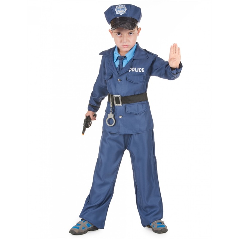 DEGUISEMENT POLICIER BLEU TAILLE 10-12 ANS