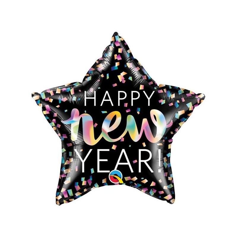 BALLON METALLIQUE ETOILE 51CM HAPPY NEW YEAR BALLON METALLIQUE ETOILE 51CM HAPPY NEW YEAR