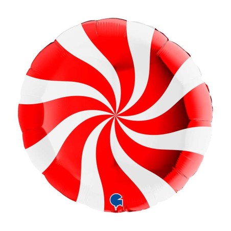 BALLON METALLIQUE ROND 46CM BONBON SUCETTE