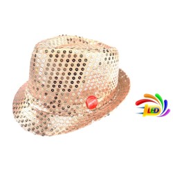 CHAPEAU 6 LEDS SEQUIN ROSE GOLD 