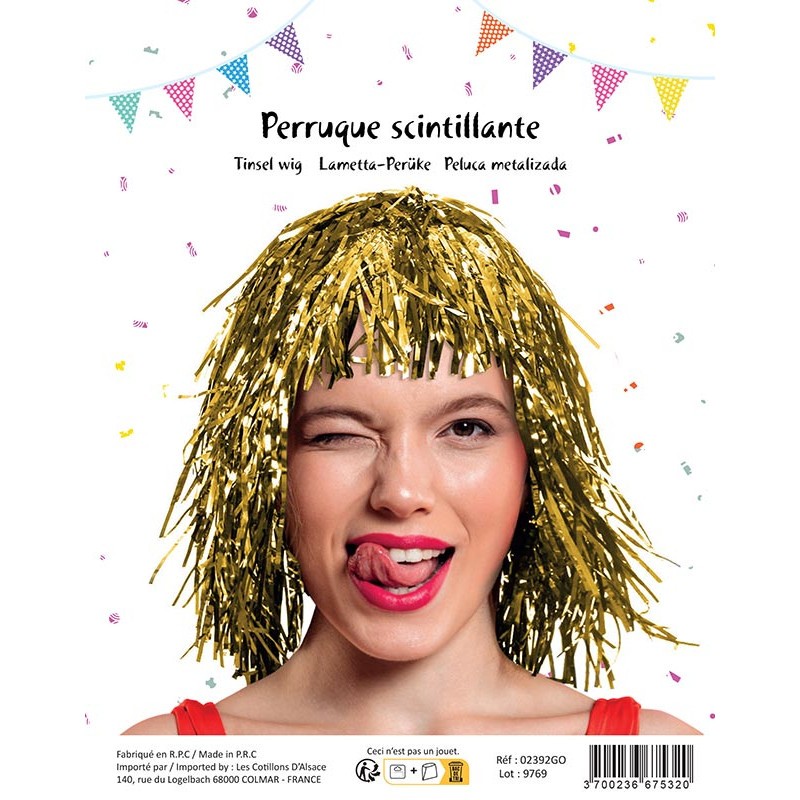 PERRUQUE SCINTILLANTE OR PERRUQUE SCINTILLANTE OR