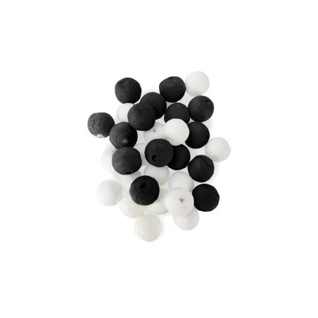 MIX 100 BOULES PAPIERS NOIR ET BLANC 