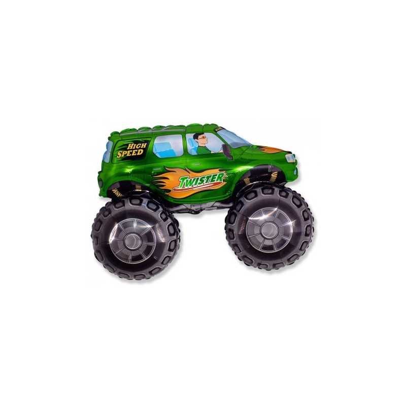 BALLON METALLIQUE MONSTER TRUCK VERT 96 X 68 CM BALLON METALLIQUE MONSTER TRUCK VERT 96 X 68 CM