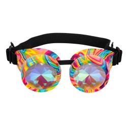 LUNETTES BUBBLE PARTY TYPE AVIATEUR COULEUR HOLOGRAPHIQUE