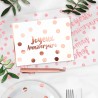 LIVRE D'OR 20 PAGES ROSE GOLD ET BLANC JOYEUX ANNIVERSAIRE 