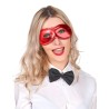 MASQUE LOUP METAL ROUGE