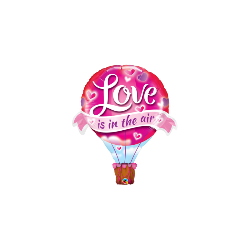 BALLON METALLIQUE MONGOLFIERE 107CM LOVE IS IN THE AIR BALLON METALLIQUE MONGOLFIERE 107CM LOVE IS IN THE AIR