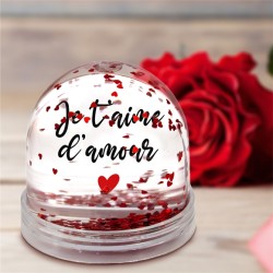 BOULE A NEIGE JE T'AIME D'AMOUR