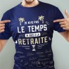 T-SHIRT RETAITE A DEDICACER BLEU ET OR