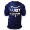 T-SHIRT RETAITE A DEDICACER BLEU ET OR