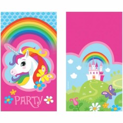 8 CARTONS D'INVITATION LICORNE 