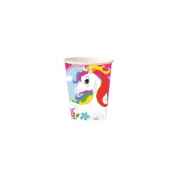 8 GOBELETS PAPIER LICORNE 250ML 