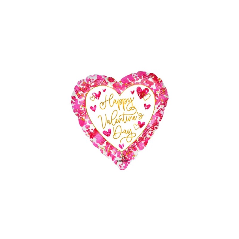 BALLON METALLIQUE 71CM COEUR HAPPY VALENTINE'S DAY BALLON METALLIQUE 71CM COEUR HAPPY VALENTINE'S DAY
