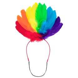 SERRE-TETE PLUMES MULTICOULEURS