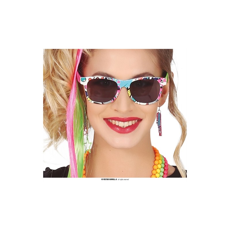 LUNETTES AUX COULEURS DES ANNEES 80 LUNETTES AUX COULEURS DES ANNEES 80