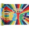 CHEMIN DE TABLE C'EST LA FETE MULTICOLORE 30 CM X 5 METRES 