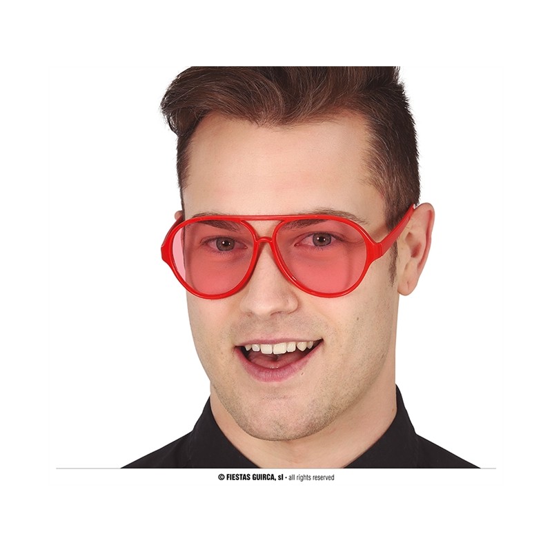 LUNETTES FORME PILOTE PLASTIQUE ROUGE LUNETTES FORME PILOTE PLASTIQUE ROUGE