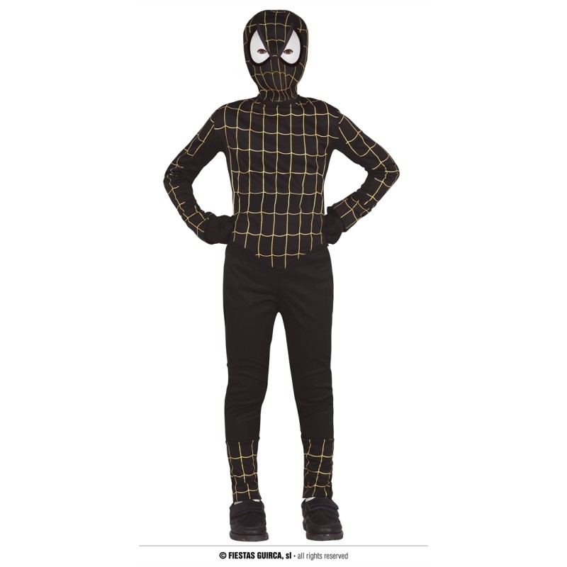 DEGUISEMENT SPIDER NOIR BLACK HEROS TAILLE 5-6 ANS DEGUISEMENT SPIDER NOIR BLACK HEROS TAILLE 5-6 ANS