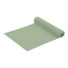 CHEMIN DE TABLE  VERT SAUGE TOUCHE DE VENT EN MOUSSELINE 28 CM X 5 M
