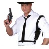 HOLSTER DE BRAS + CARTOUCHIERE NOIRE + PISTOLET NOIR 25  CM
