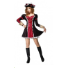 DEGUISEMENT FEMME PIRATE ROUGE ET NOIR TAILLE L 