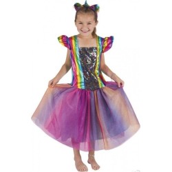 DEGUISEMENT ENFANT ROBE LICORNE  TAILLE 7-9 ANS 