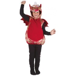DEGUISEMENT DRAGON ROUGE TAILLE 5-6 ANS