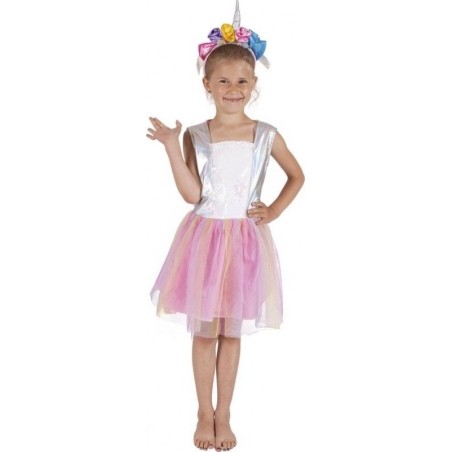 DEGUISEMENT ENFANT ROBE LICORNE ROSE TAILLE 10-12 ANS 