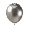 50 BALLONS SHINY ARGENT LATEX 13CM 