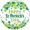BALLON METALLIQUE ROND HAPPY ST PATRICK'S DAY 46CM 