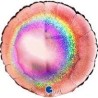 BALLON METALLIQUE ROND GLITTER ROSE GOLD 46CM 