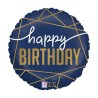 BALLON METALLIQUE ROND HAPPY BIRTHDAY 46CM 
