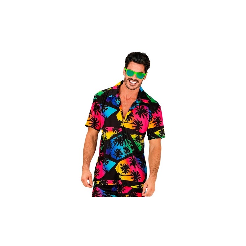 CHEMISE FLEUR HAWAI SUR FOND PALM BEACH TAILLE L-XL CHEMISE FLEUR HAWAI SUR FOND PALM BEACH TAILLE L-XL